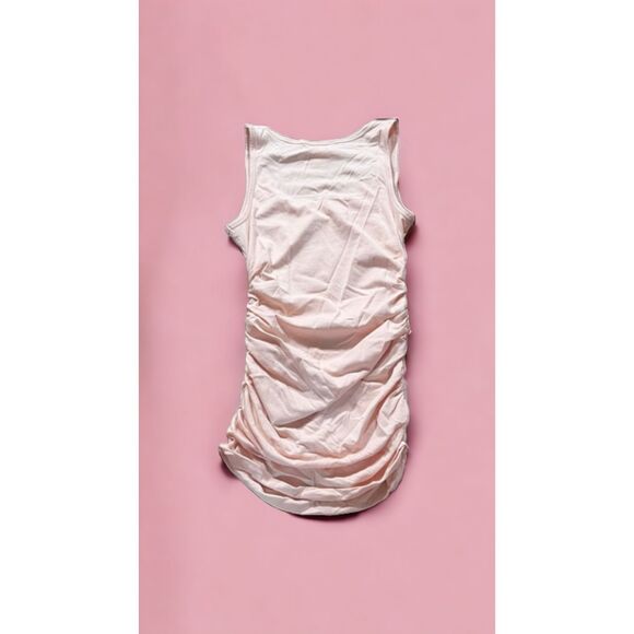 Sundance Dress Women’s Small Pink Fitted Ruched Sleeveless Tank Dress Stretch - Picture 3 of 3